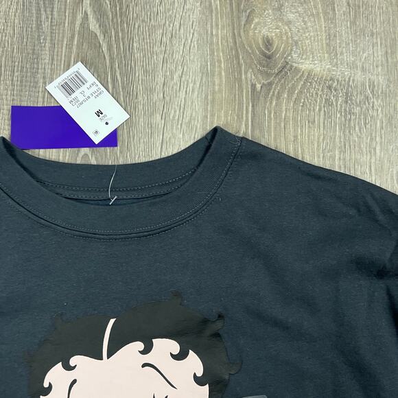 Betty Boop Women's Charcoal Gray Graphic Long Sleeve Sweatshirt - Medium - NWT - Picture 3 of 8